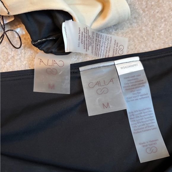 CALIA by Carrie Underwood Black and Cream Bikini High-Waisted Retro - Picture 4 of 4